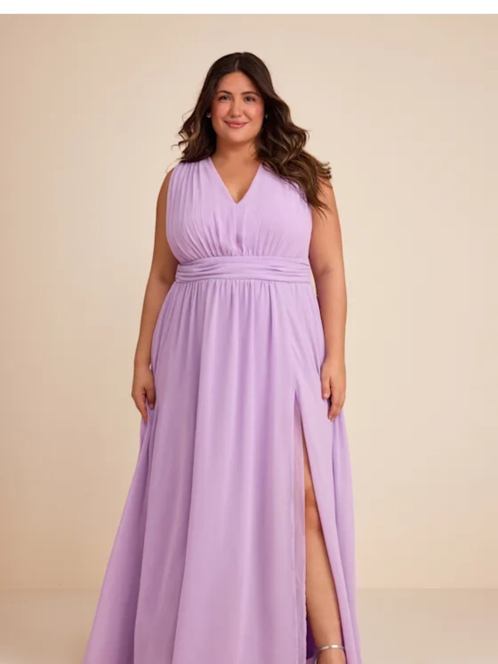 Lulu's Heavenly Hues Lavender V-Neck Sleeveless Maxi Dress Size 3X NEW #3G